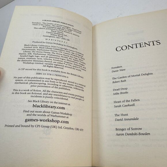 Warhammer 40K Black Library Celebration 2020 Book Special Release Limited Used - Picture 5 of 9